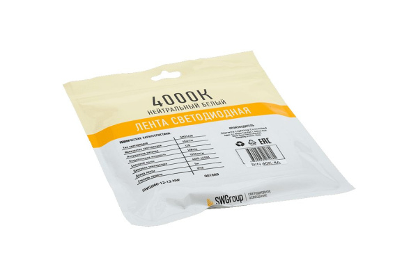 Светодиодная лента SWG 12W/m  60Led/m 5630SMD дневной белый 5M SWG660-12-12-NW-M 009275