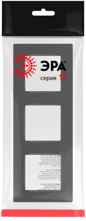 Рамка для розеток и выключателей ЭРА Серия 12 12-5203-12 на 3 поста, Классик, графит Б0067729