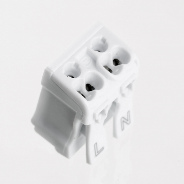 Клемма монтажная STEKKER, LD294-4002, для подключения фазных проводников, 2 контактные группы (3 ввода, 3 вывода на полюс)