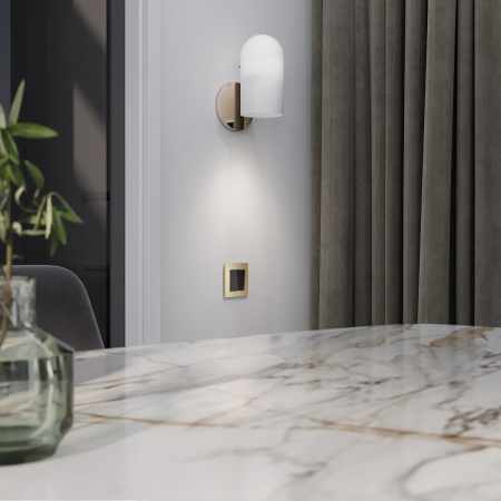 Выключатель двухклавишный проходной Werkel черный акрил W1122048 4690389197666