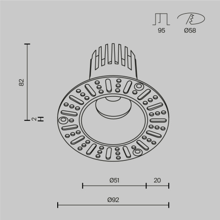 Встраиваемый светильник Maytoni Technical Downlight Dip DL119-10W-3K-TRS-B