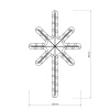 Светодиодная фигура Ardecoled Звездочка ARD-Star-M2-380X250-36Led Warm 025313
