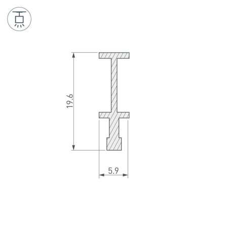 Профиль-держатель Arlight FOLED-RAIL-2000 025232