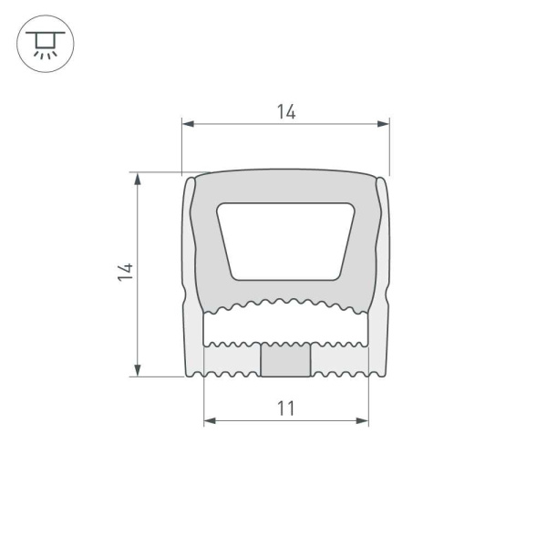 Профиль Arlight WPH-Flex-1414-Top-S11-50m White 040830
