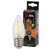 Лампа светодиодная филаментная ЭРА E27 11W 2700K прозрачная F-LED B35-11w-827-E27 Б0046986