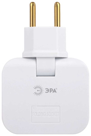Разветвитель электрический ЭРА SPF-3-FL поворотный на 3 розетки 10А белый Б0069088