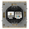 Розетка ЭРА Arktik 16-3110-04 комбинированная RJ45+TV шампань Б0070497