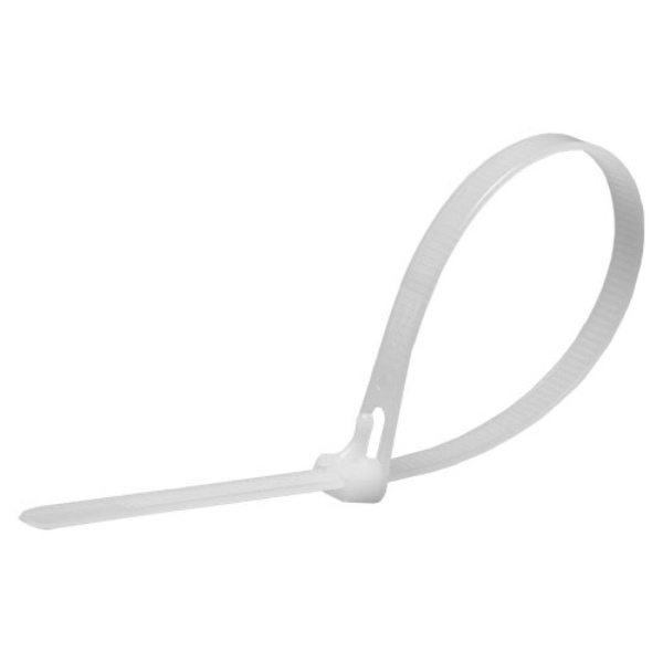 Хомут нейлоновый многоразовый Stekker NYCT80-250 8x250 мм, белый 39083