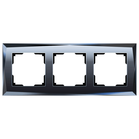 Рамка Werkel Diamant на 3 поста черный W0031208 4690389172762