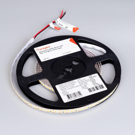Светодиодная лента Arlight 6W/m 200Led/m 2835SMD теплый белый 5M RT-A200-8mm 24V Warm3500-CX1 046940