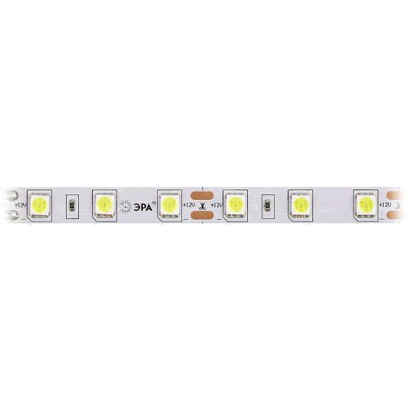 Светодиодная лента ЭРА 14,4W/m 60LED/m 5050SMD холодный белый 5M LS5050-60LED-IP20-W-5m C0043045