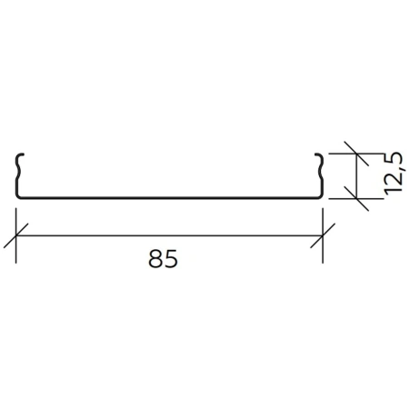 Рейка открытого типа Албес Немецкий 85 мм 3 м металлик