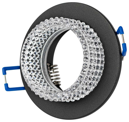 Светильник встраиваемый декоративный ЭРА DK109 BK/CL под лампу MR16 GU5.3 черный/прозрачный Б0058417