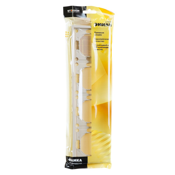 Рамка Stekker, PFR00-5004-08 4-местная Эмили, кашемир, soft touch 49913