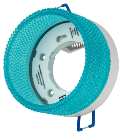Светильник встраиваемый ЭРА DK97 WH/Blue под лампу GX53 белый/голубой Б0057458