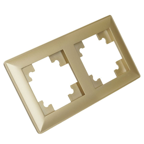 Рамка 2-постовая Stekker Катрин золото PFR00-7002-08 49607