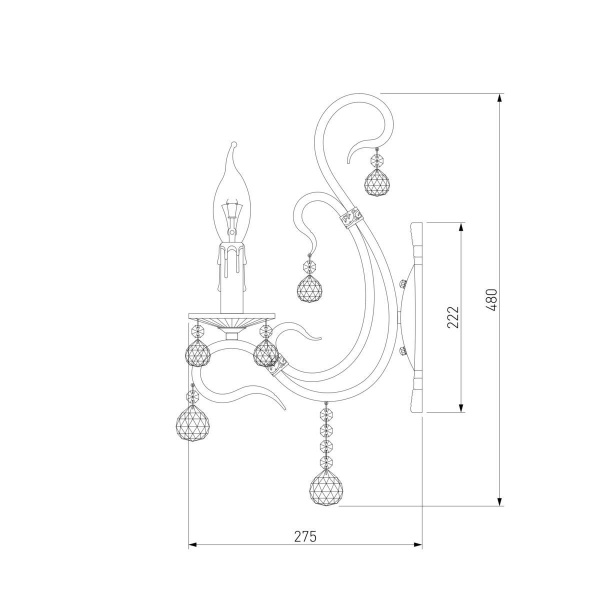 Бра Eurosvet 12505/1 античная бронза Strotskis