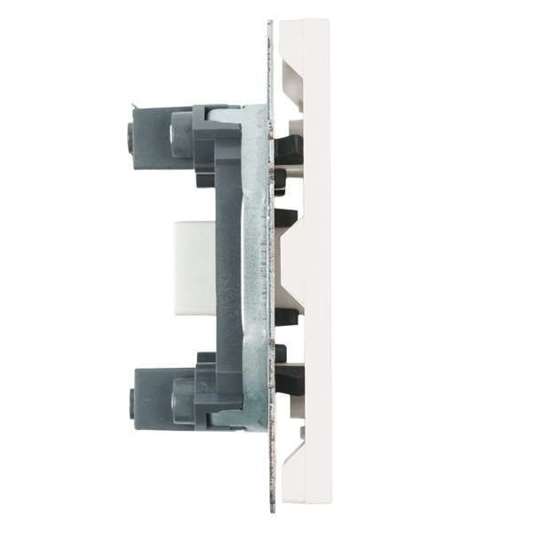 Розетка HDMI 2.0 Type A (механизм), STEKKER, серия Эмили, RST00-5118-01, белый фарфор, soft touch 50163