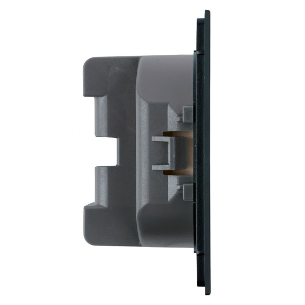 Розетка 1-местная с защитной шторкой (механизм), Stekker, б/з, 250В, 16А Мия, RST16-3109-05, черный бархат 50453