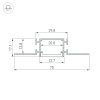 Профиль встраиваемый Arlight Fantom-Bent-W23-Side-2000 Anod 040331(1)