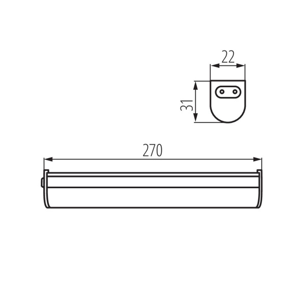 Мебельный светодиодный светильник Kanlux LINUS LED 4W-NW 27590