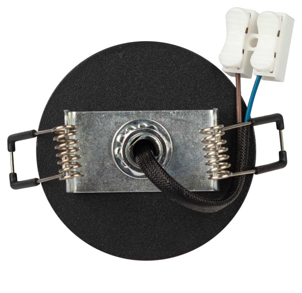 Светильник встраиваемый алюминиевый ЭРА KL106 BK под лампу MR16 GU10 черный матовый Б0061623