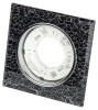 Светильник встраиваемый cо светодиодной подсветкой ЭРА DK LD50 WH/BK под лампу GX53 белый/черный Б0057469