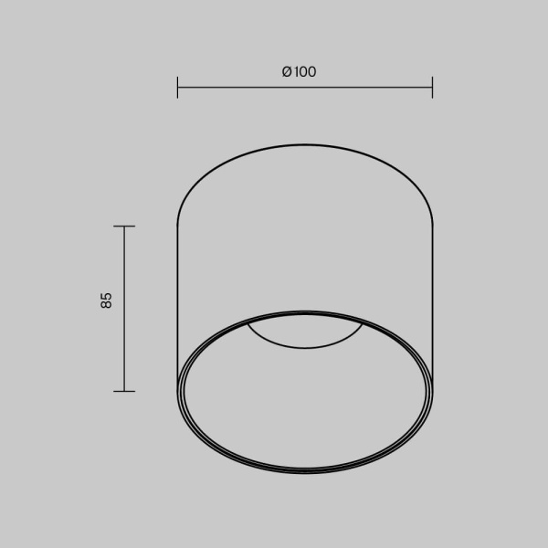 Потолочный светильник Maytoni Technical Alfa LED C064CL-01-15W4K-RD-WB Потолочный светильник Maytoni Technical Alfa LED C064CL-01-15W4K-RD-WB