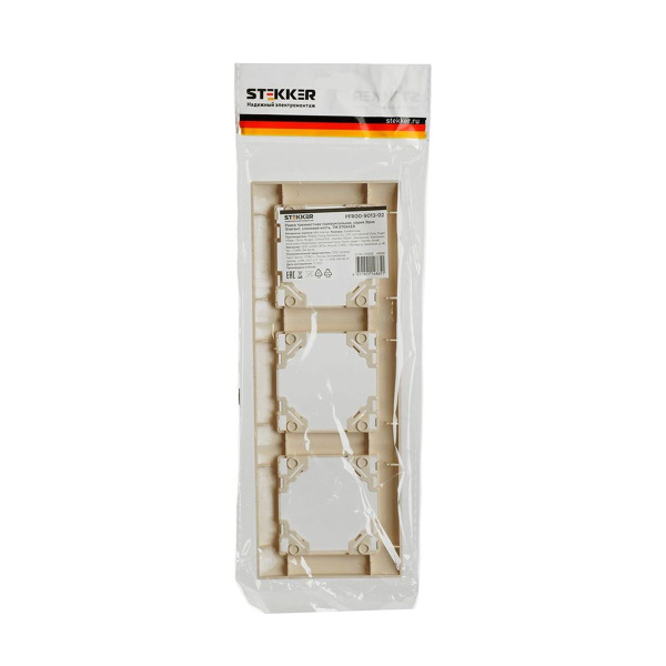 Рамка 3-постовая Stekker Эрна Элегант слоновая кость PFR00-9013-02 49668