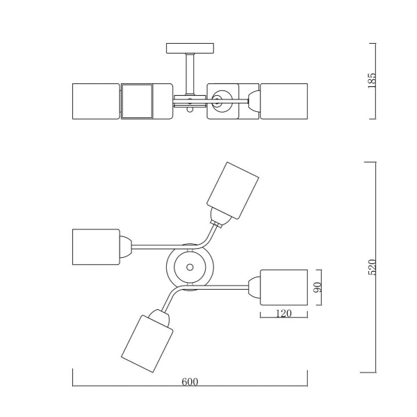 Потолочная люстра Escada Vertigo 1131/4P White/Gold
