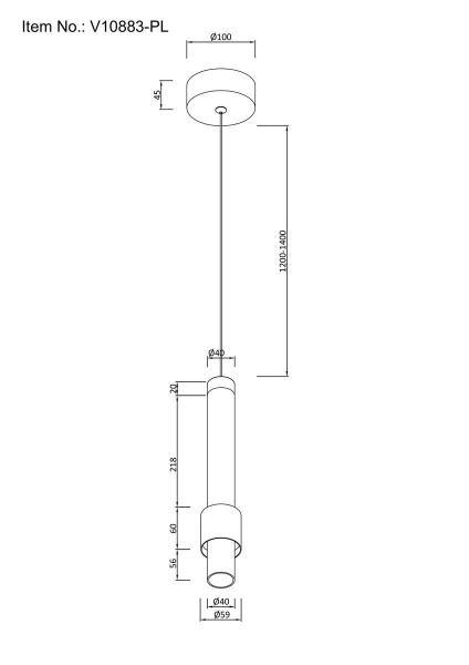 Подвесной светодиодный светильник Moderli Elli V10883-PL