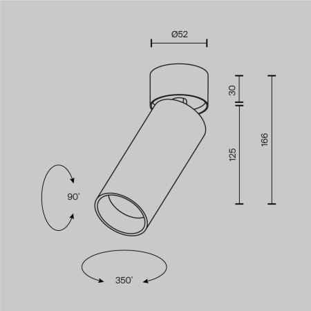 Потолочный светильник Maytoni Technical Ceiling FOCUS LED C055CL-L12W3K-W-PT