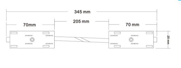 Соединитель питания угловой для накладного шинопровода Crystal Lux CLT 0.205 04 BL