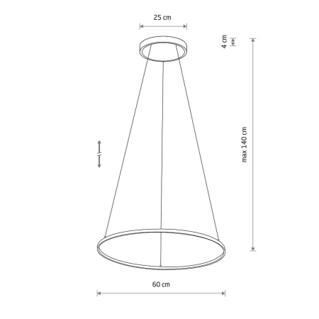 Подвесная люстра Nowodvorski Circolo Led M Black 10812