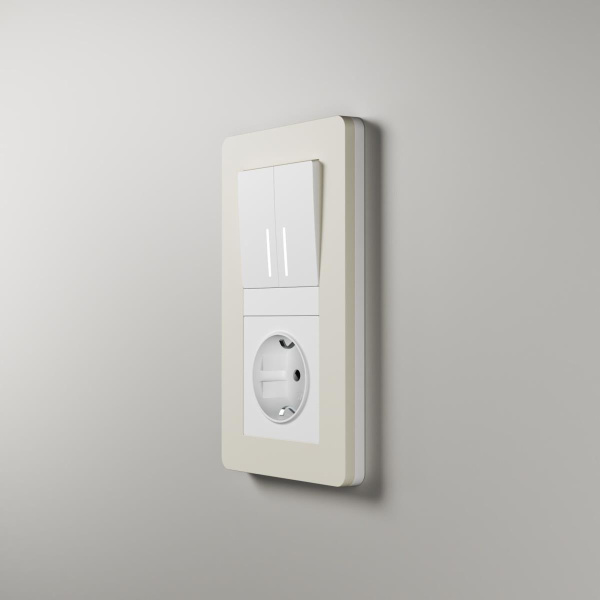 Рамка Werkel Split на 2 поста айвори/белый W0023066 4690389206054