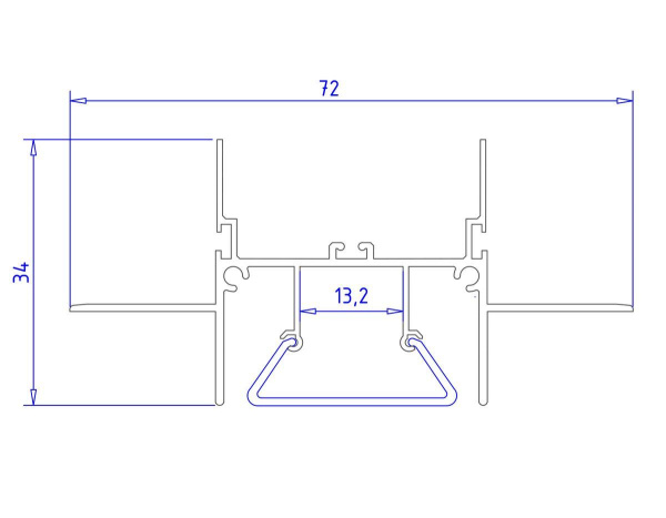 Встраиваемый профиль с рассеивателем Ambrella Illumination GP4000AL
