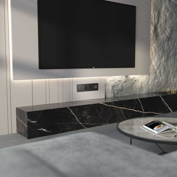 ТВ-розетка оконечная Werkel Hammer черный W1283008 4690389163081