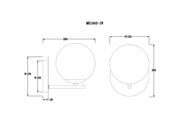 Бра MyFar Aerton MR1945-1W