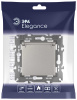 Розетка ЭРА Elegance 14-2103-16 с заземлением 2P+E Schuko со шторками с крышкой 16А-250В титан Б0065811