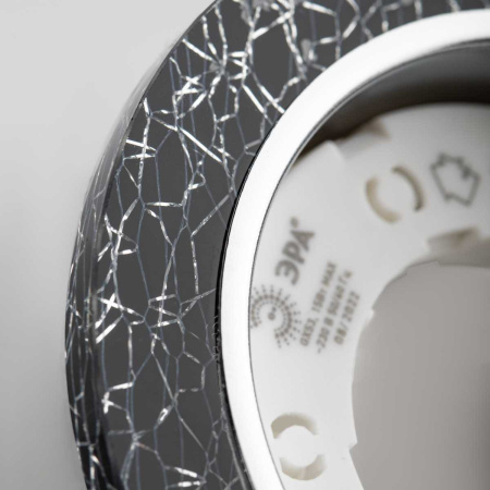 Светильник встраиваемый cо светодиодной подсветкой ЭРА DK LD51 WH/BK под лампу GX53 белый/черный Б0057464