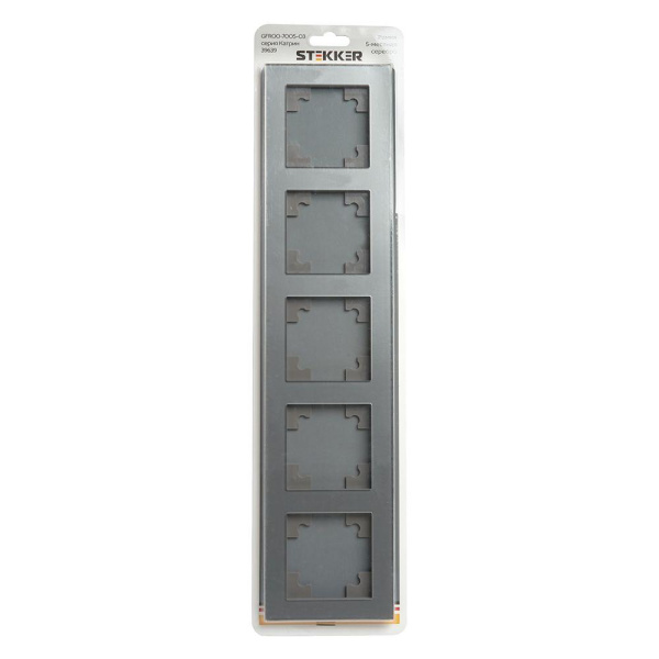 Рамка 5-постовая Stekker Катрин серебро GFR00-7005-03 39639