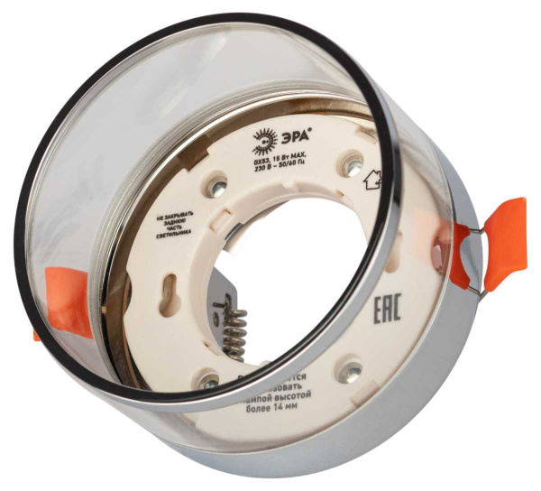 Светильник встраиваемый ЭРА KL82 CH под лампу GX53 хром Б0058401