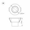 Мебельный светодиодный светильник Arlight LTM-R52WH 3W Day White 30deg 014914