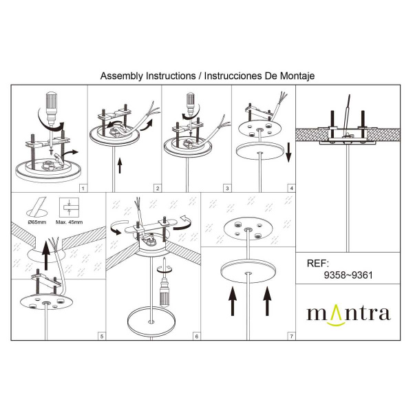 Потолочное основание Mantra Modular Light Florones 9361