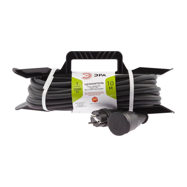 Удлинитель силовой ЭРА 1гн 10м с/з UFx-1e-3x2,5-10m-IP44(kg) Б0050870