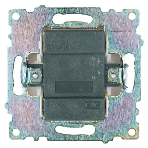 Выключатель одноклавишный Stekker Катрин белый GLS10-7103-01 39298