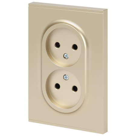 Розетка ЭРА Arktik 16-2107-04 без заземления двойная 2X2P 16А-250В шампань Б0071684