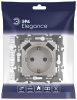 Розетка ЭРА Elegance 14-4109-16 2P+E 16A-250В штор. с 2xUSB 5В-3А титан Б0065775