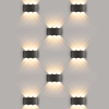 Уличный настенный светодиодный светильник Elektrostandard 1551 Techno Led черный a049671