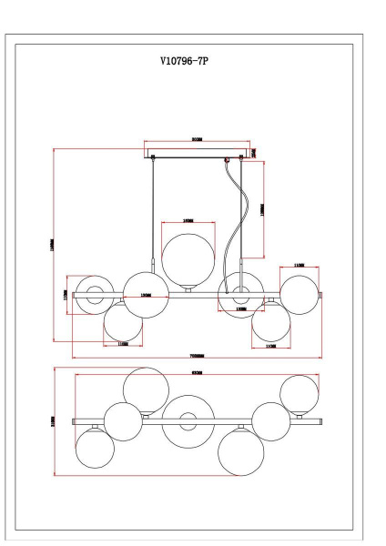 Подвесная люстра Moderli Renny V10796-7P